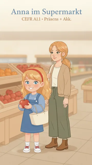 Anna im Supermarkt