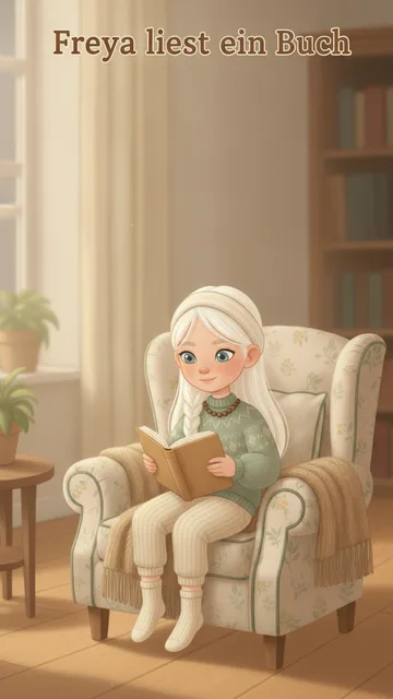 Freya liest ein Buch