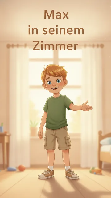 Max in seinem Zimmer