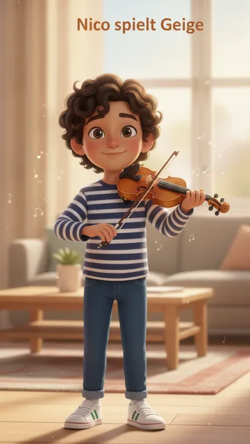 Nico spielt Geige